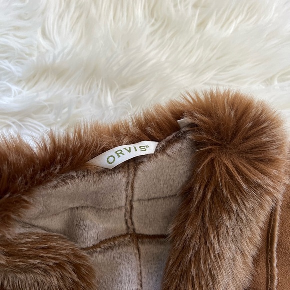 Orvis Faux Fur & Suede Vest - Picture 3 of 9